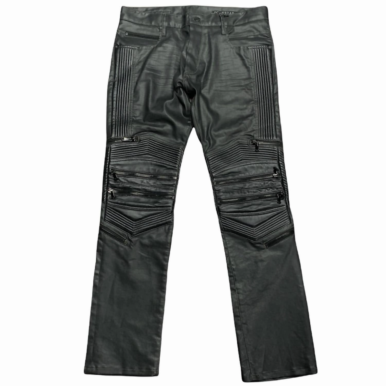 Casual Street Utility Style Men's Coa Jean In Black