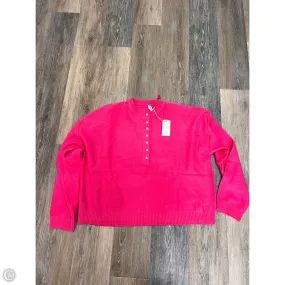 RibbedNeckline Compression Gradient Sweater By Wishlist In Pink, Size: L
