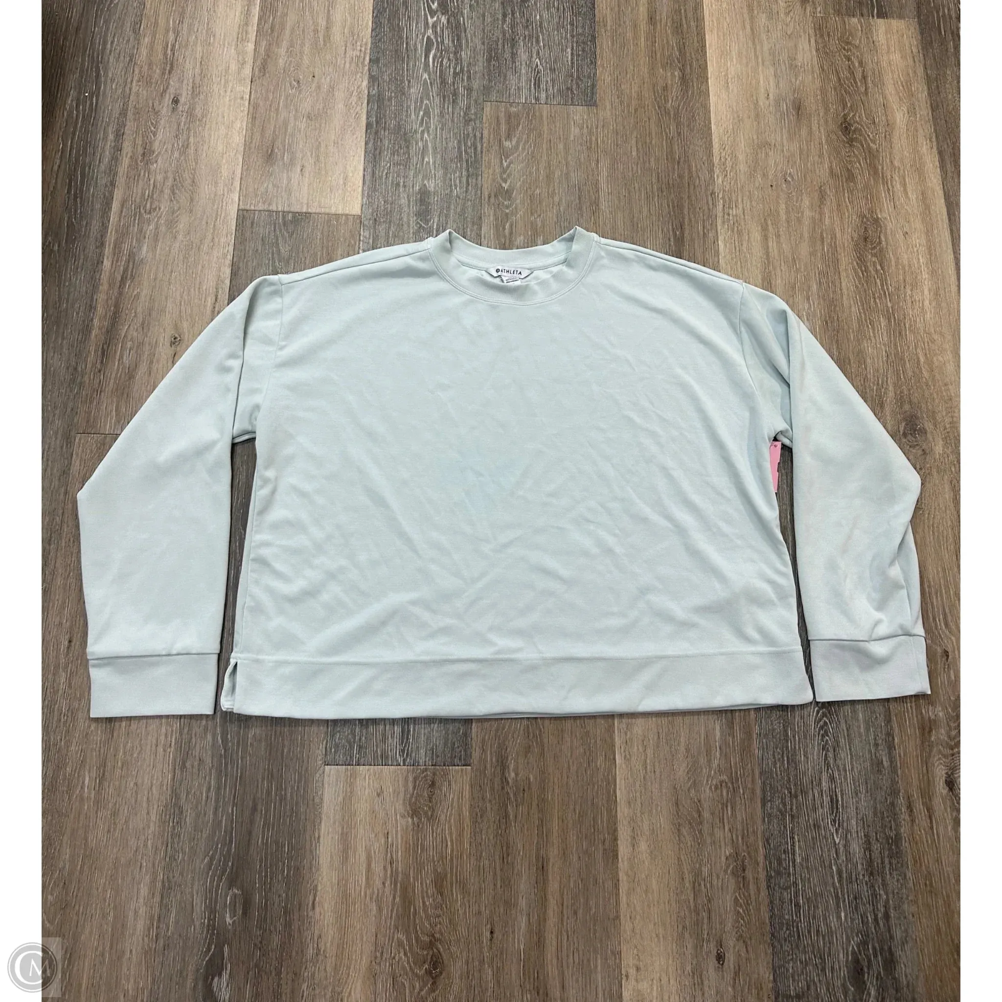 Contoured Armhole Design Athletic Sweatshirt Crewneck By Athleta In Grey, Size: Xl