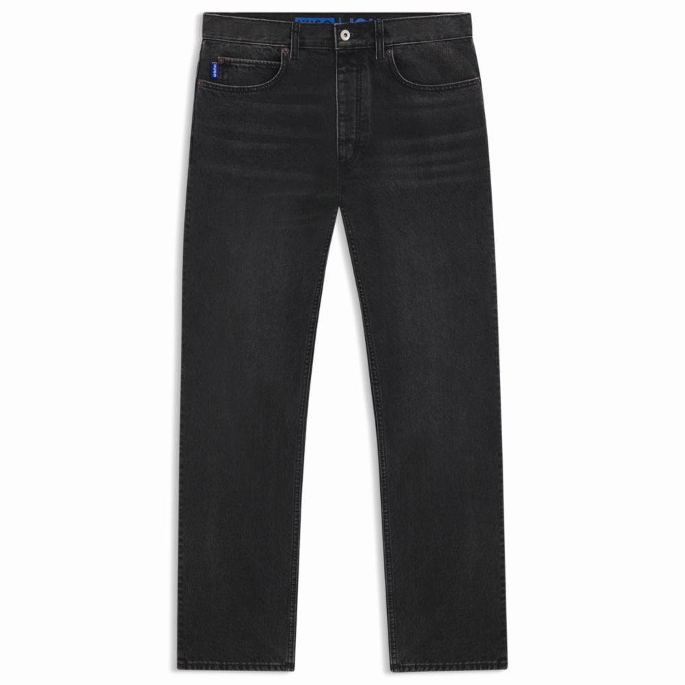 school wear Cool Essential Regular-fit jeans in black washed denim