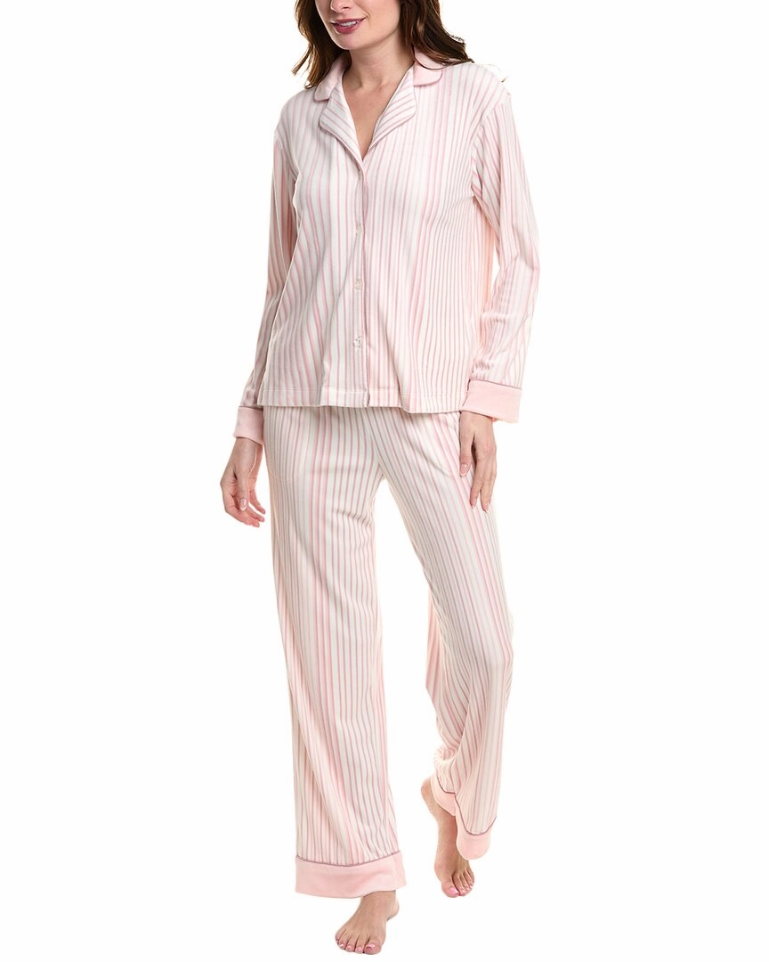 Donna Karan Sleepwear 2pc Velour Pajama Pant Set Eco Friendly Design Soft Jersey Knit