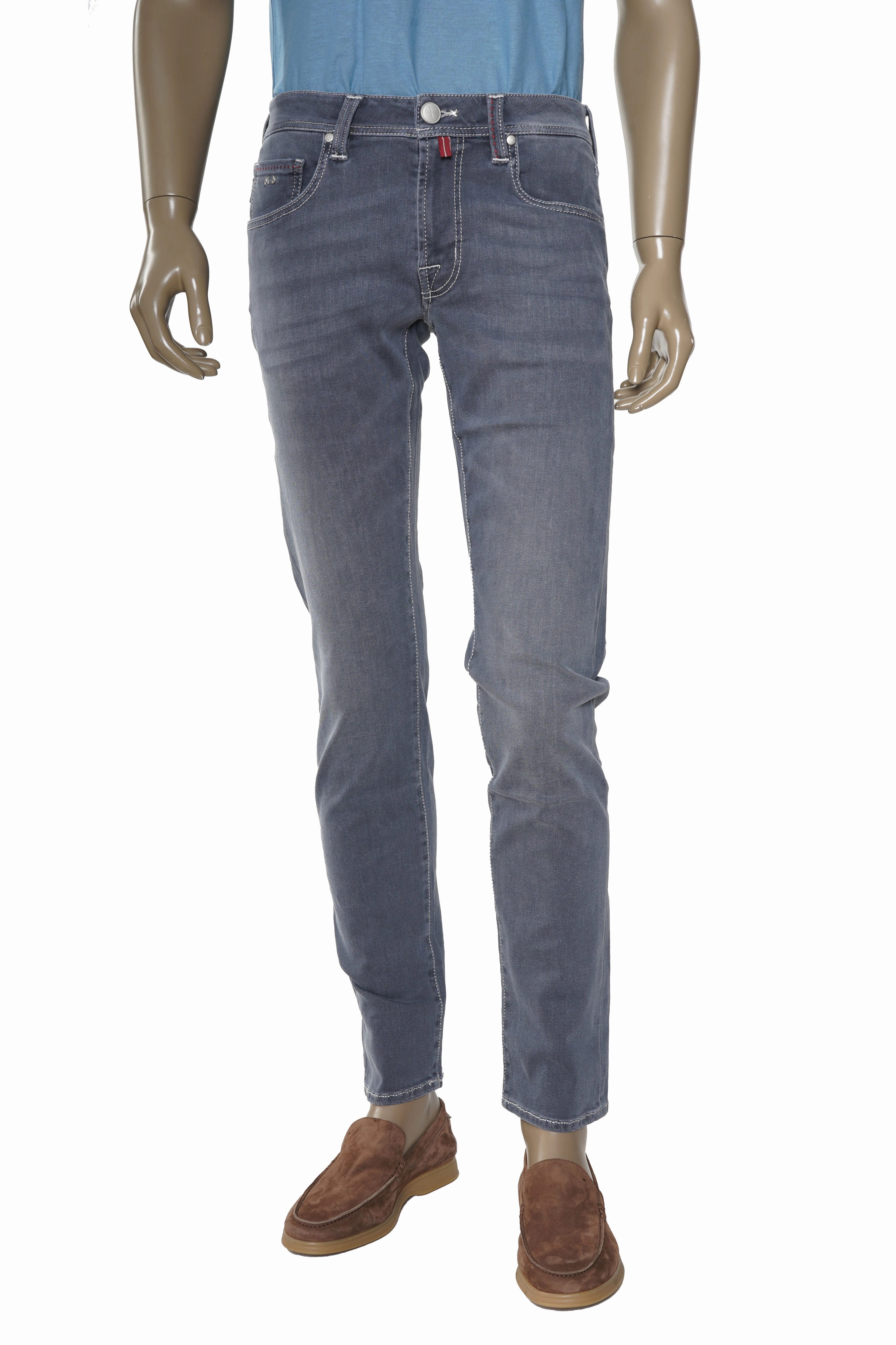 Sanded Seam Comfort Tramarossa 18 Months Wash Solid Denim Jeans