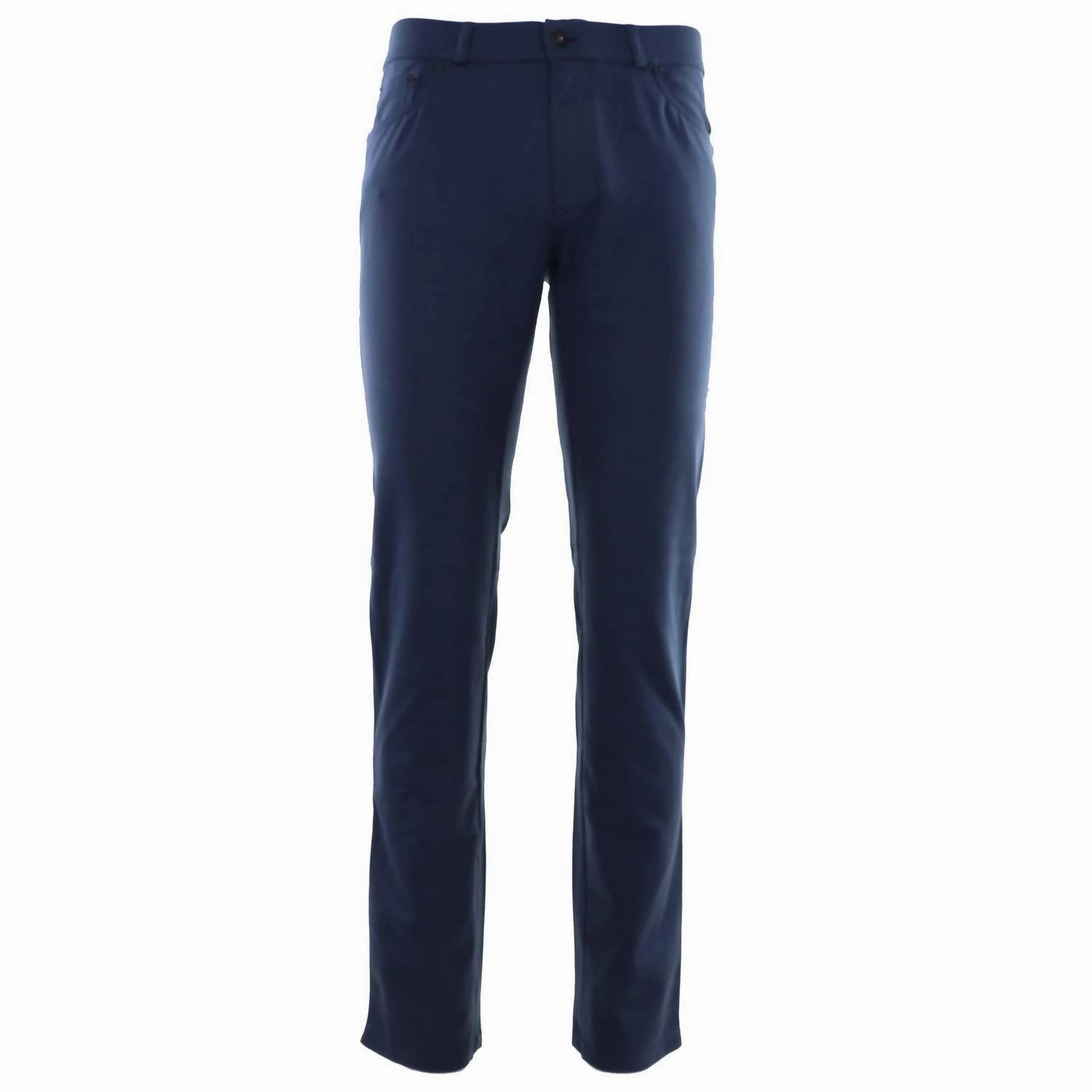 Chill Friendly Men's Chuck Modern Fit Lounge Flex Jersey Five Pocket Jeans In Indigo