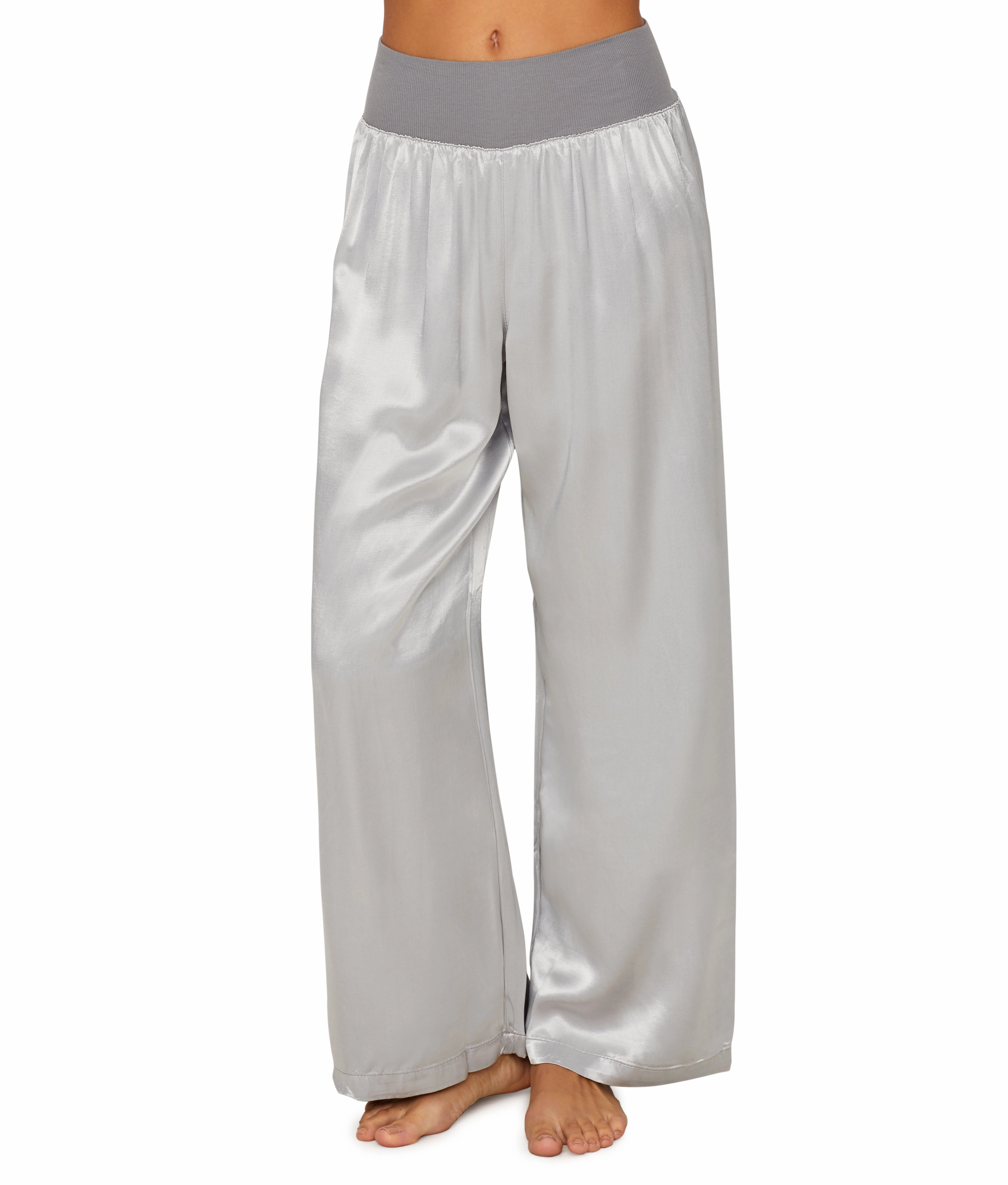 Static Resistant Fibers Plush Lining PJ Harlow Women's Lola Satin Lounge Pants