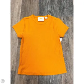 Printed top Top Short Sleeve By Maeve In Orange, Size: Xs