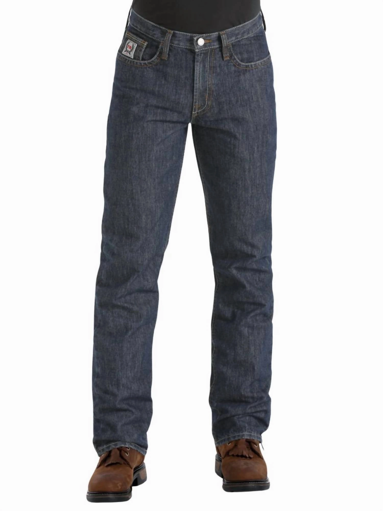 White Label Fire Resistant Straight Leg Jeans - Length 34" In Indigo Versatile Look