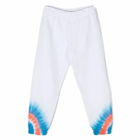 Wrinkle-Resistant Quick Wash White Tie-Dye Joggers
