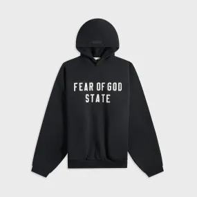Essentials 90S Fit Fleece Hoodie - Jet Black Theatre