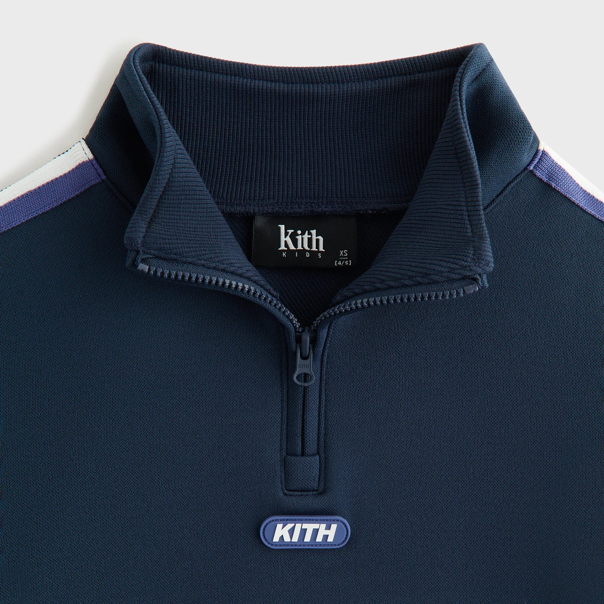 Breathable fabric Kith Kids Blocked Cropped Jasper Quarter Zip - Nocturnal