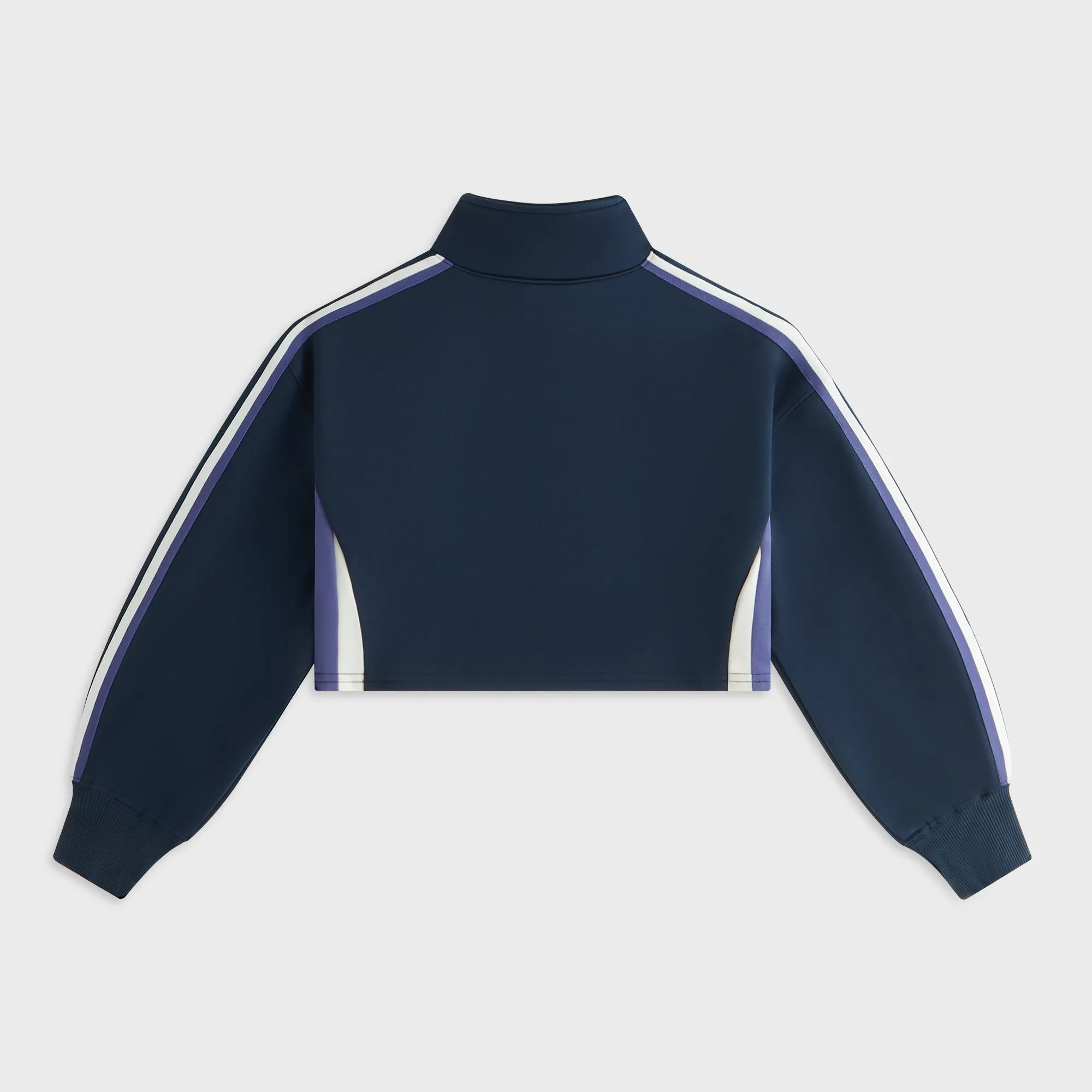 product vacation wear freedom product concert wearability Kith Kids Blocked Cropped Jasper Quarter Zip - Nocturnal