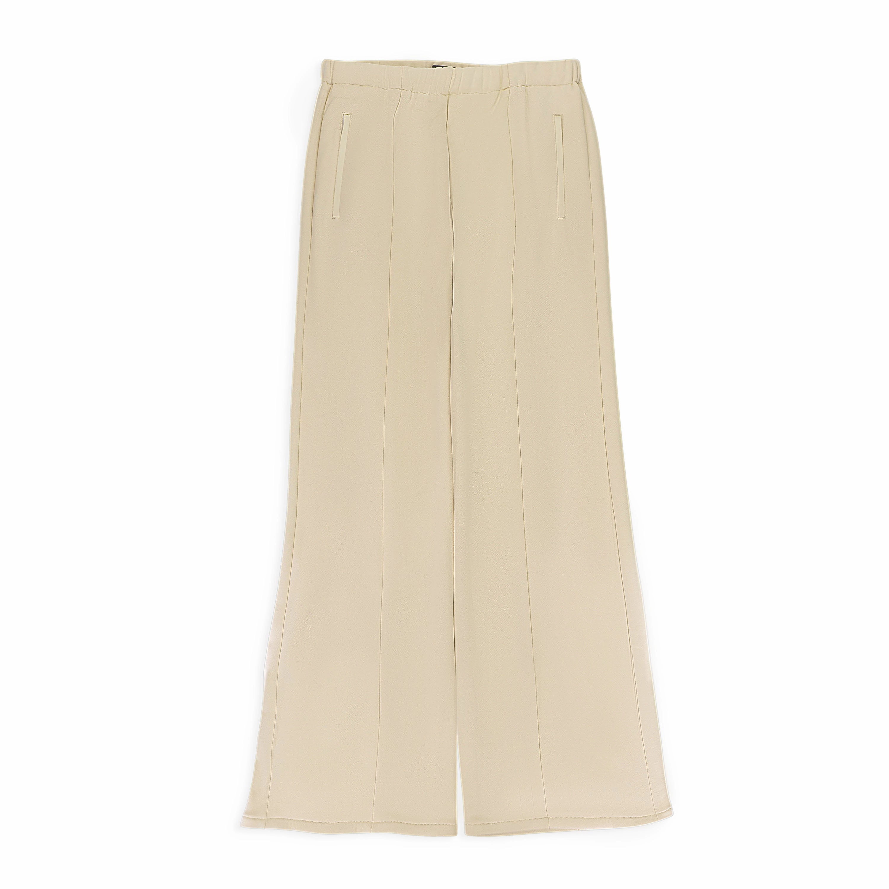 Textured Ribbed Collar WIDE LEG ALABASTER SWEATPANTS