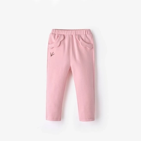Toddler Girl Ruffled Pocket Pant In Pink Zip-off legs