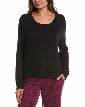 Brushed Fleece Donna Karan Sleepwear Lounge Top