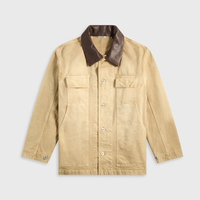 Rugged Outdoor Optimized Auralee Organic Cotton Duck Blouson - Light Beige