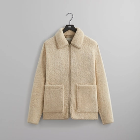 RibbedKnitCollar Subtle Fashion Fit Kith Archer Shearling Jacket - Sector