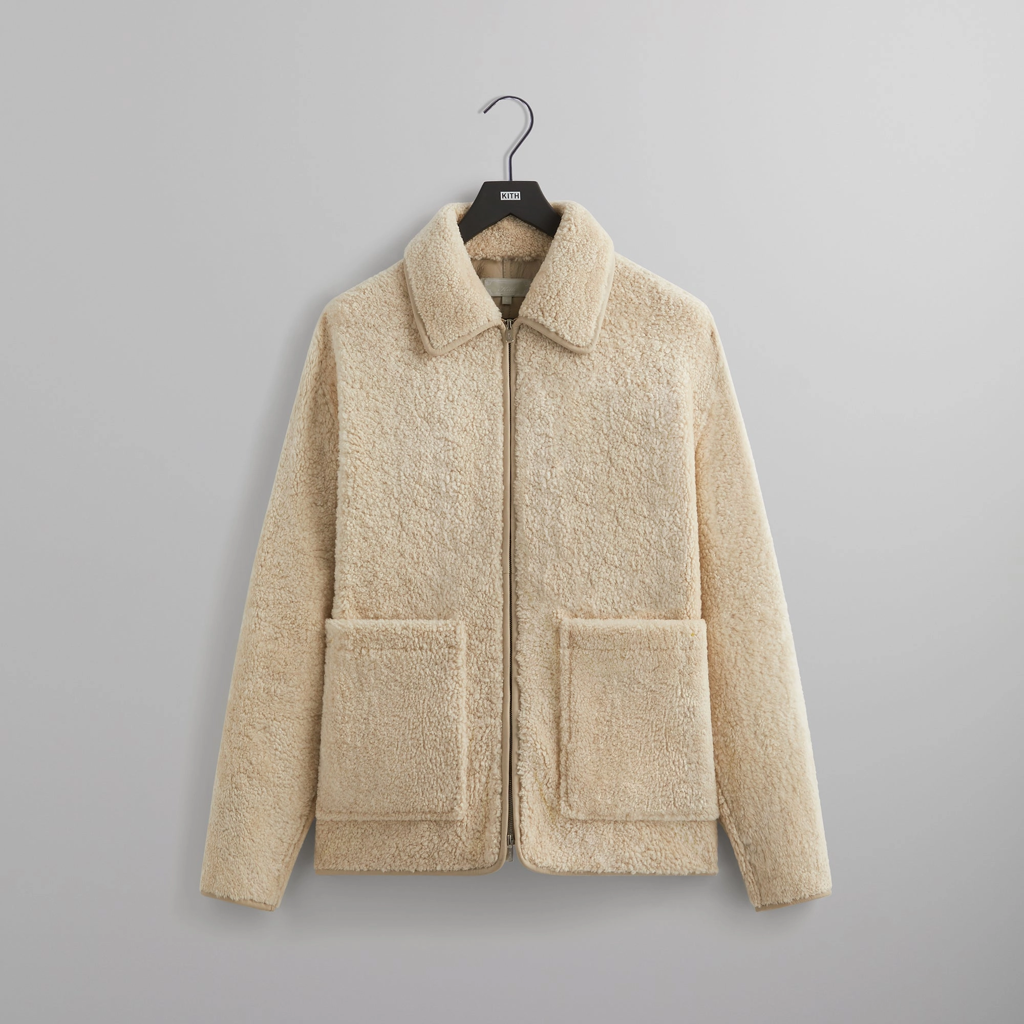 RibbedKnitCollar Subtle Fashion Fit Kith Archer Shearling Jacket - Sector