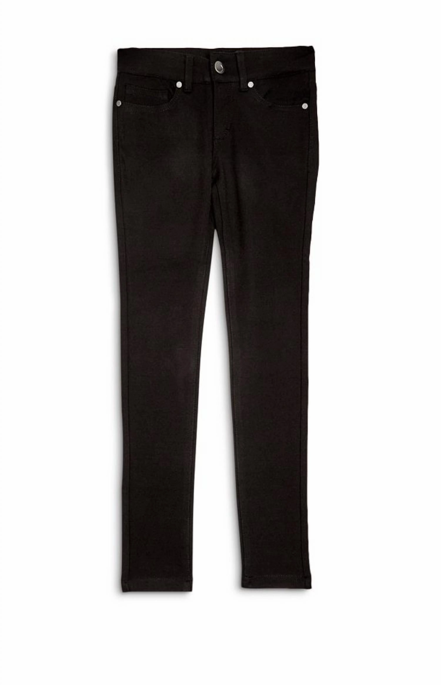 Relaxed Comfort Wear Girls' Ponte Skinny Mid Rise Legging In Black