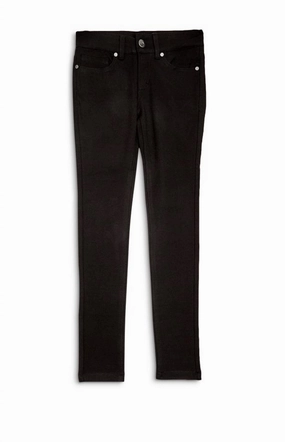 Relaxed Comfort Wear Girls' Ponte Skinny Mid Rise Legging In Black