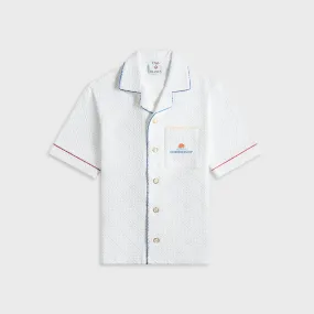Casablanca Towelling Monogram Shirt - Bright White Flatlock stitching Durable Construction