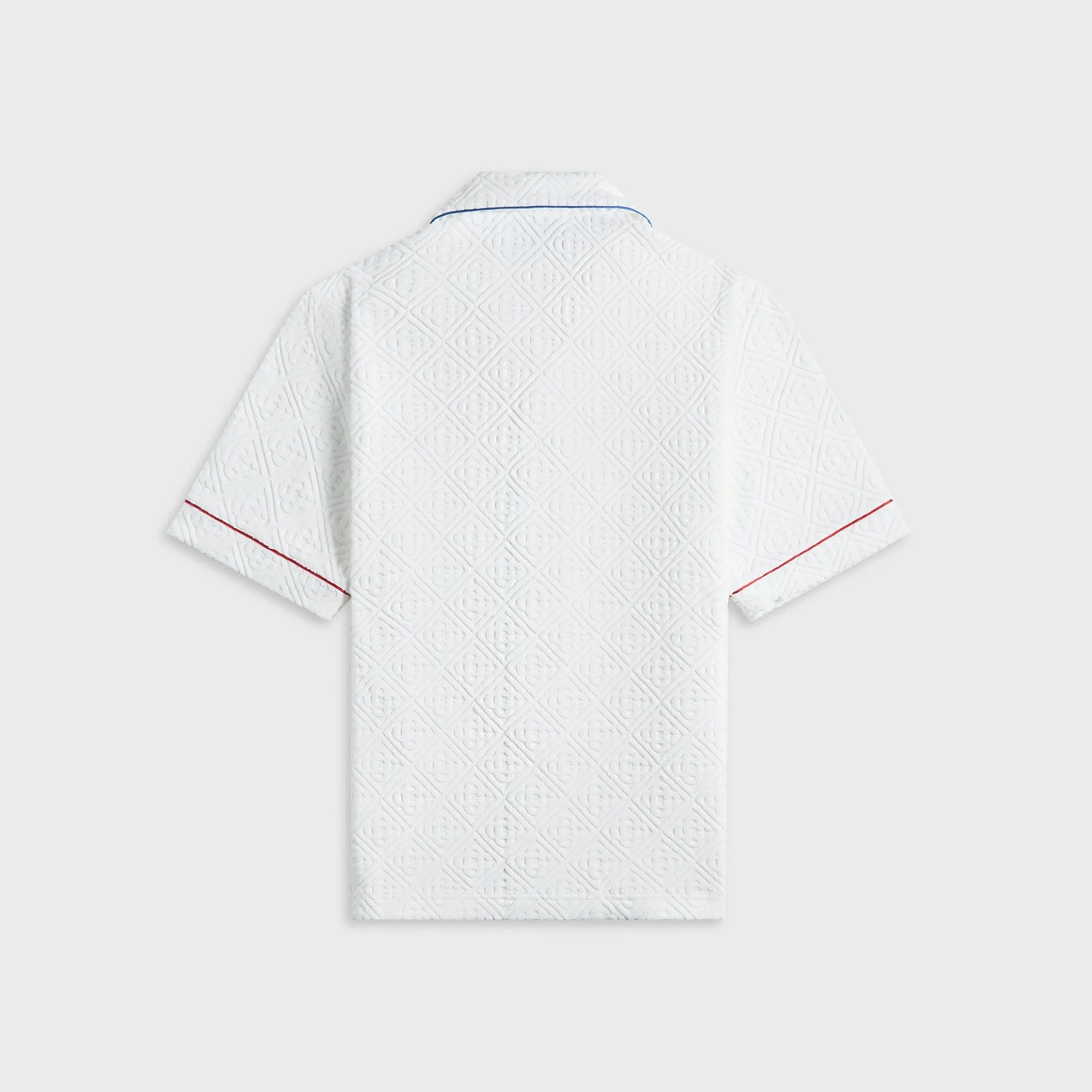 Casablanca Towelling Monogram Shirt - Bright White Quick Release Placket
