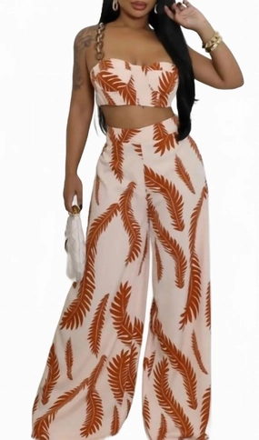 Reinforced Knee Panels Easy Care Material Women's Bombay Set In Brown Tan
