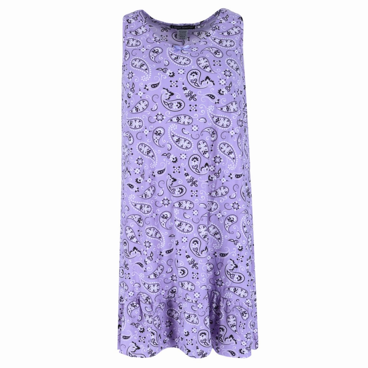 OdorResistant Treatment AllDay Comfort Women's Paisley Sleeveless Sleep Gown