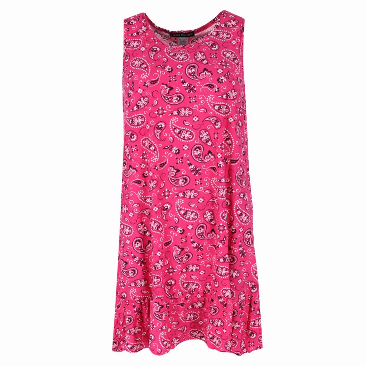 Static Resistant Fibers Women's Paisley Sleeveless Sleep Gown