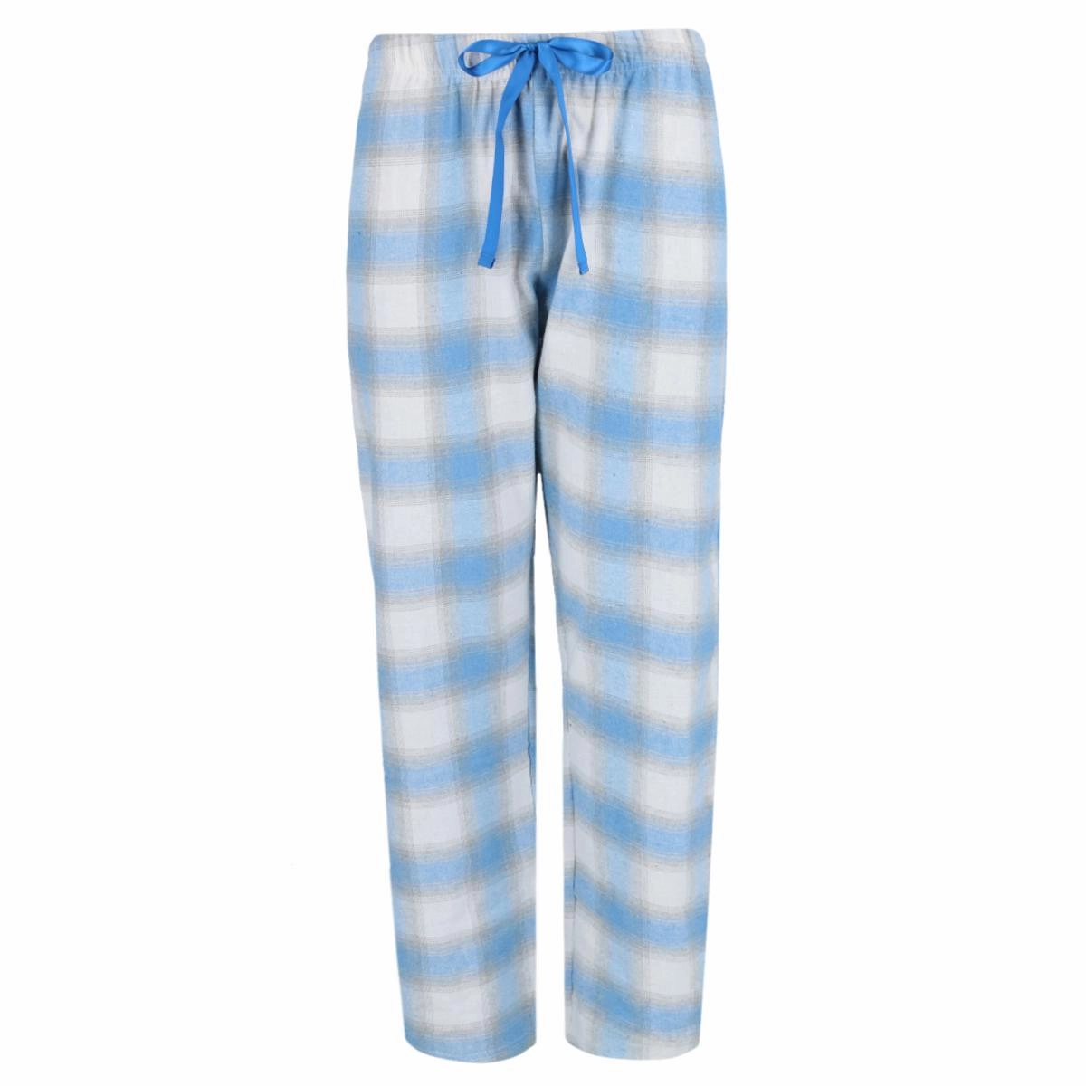 NoRoll Waistband Design Reinforced Knee Panels Women's Plaid Flannel Open Bottom Pants