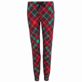Women's Plaid Jogger Lounge Pants Relaxed Silhouette Non Irritating Seams