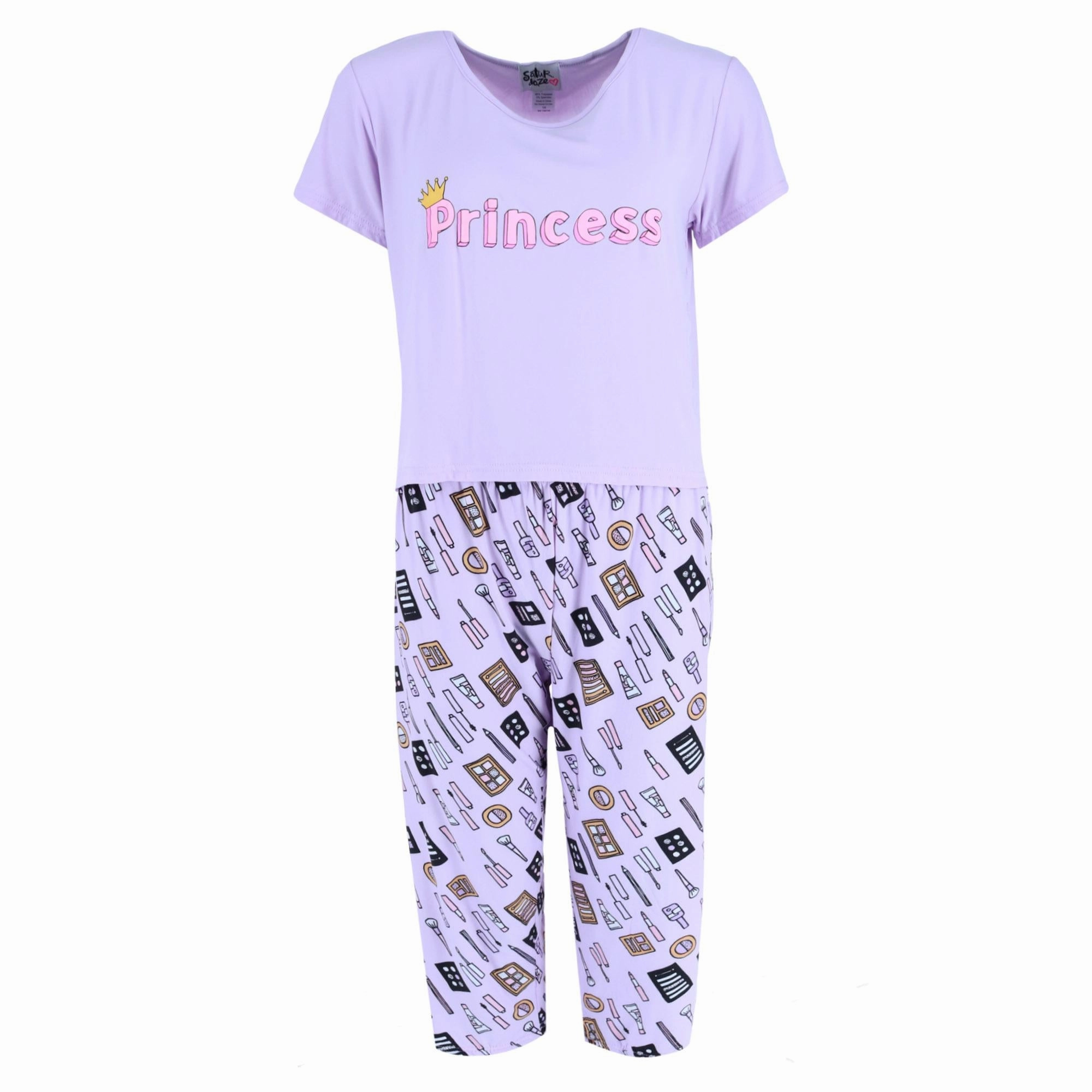 Machine Washable Fabric MoistureWicking Material Women's Plus Princess Shirt Makeup Capris