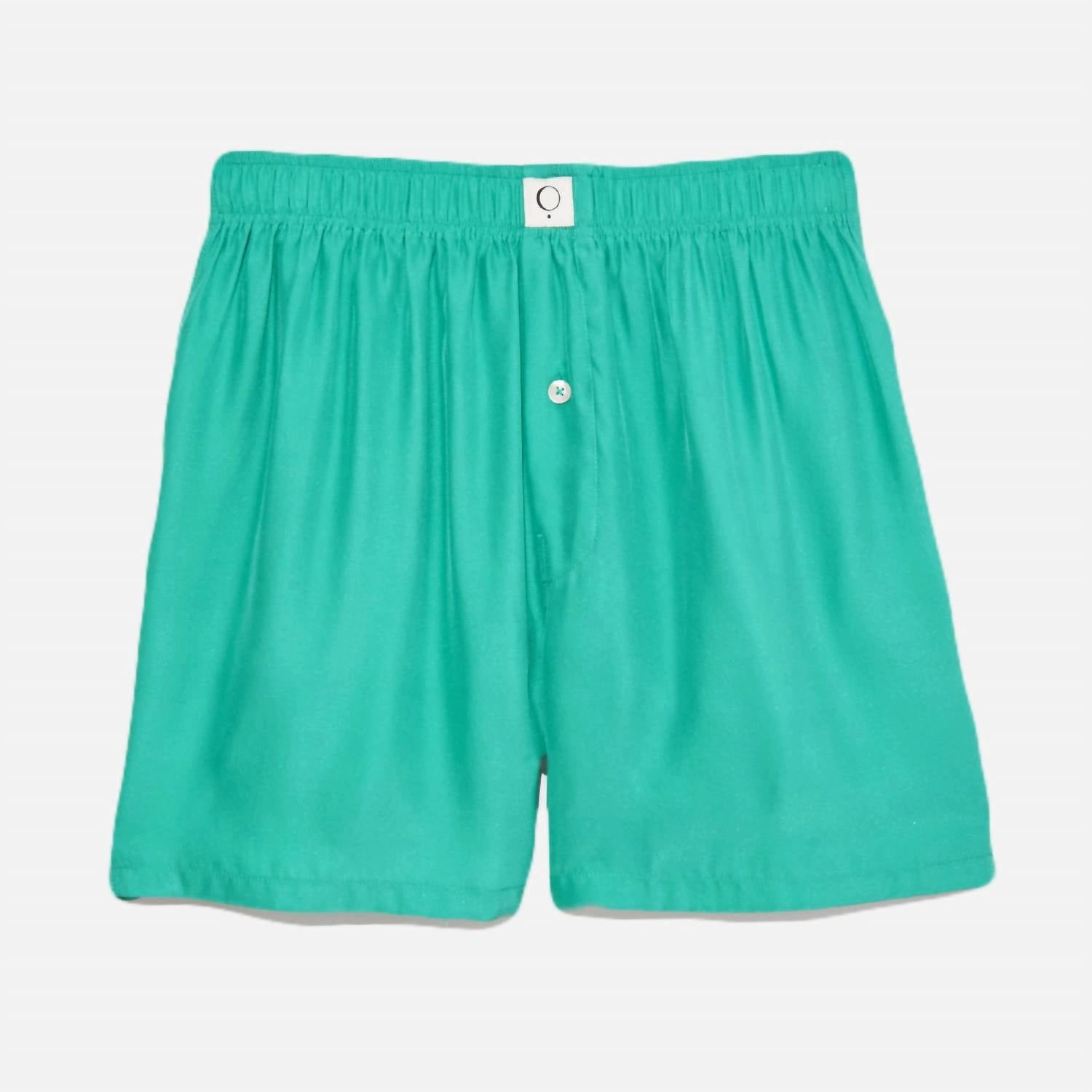 Women's Ravi Washable Silk Boxer In Emerald City Drop Shoulder
