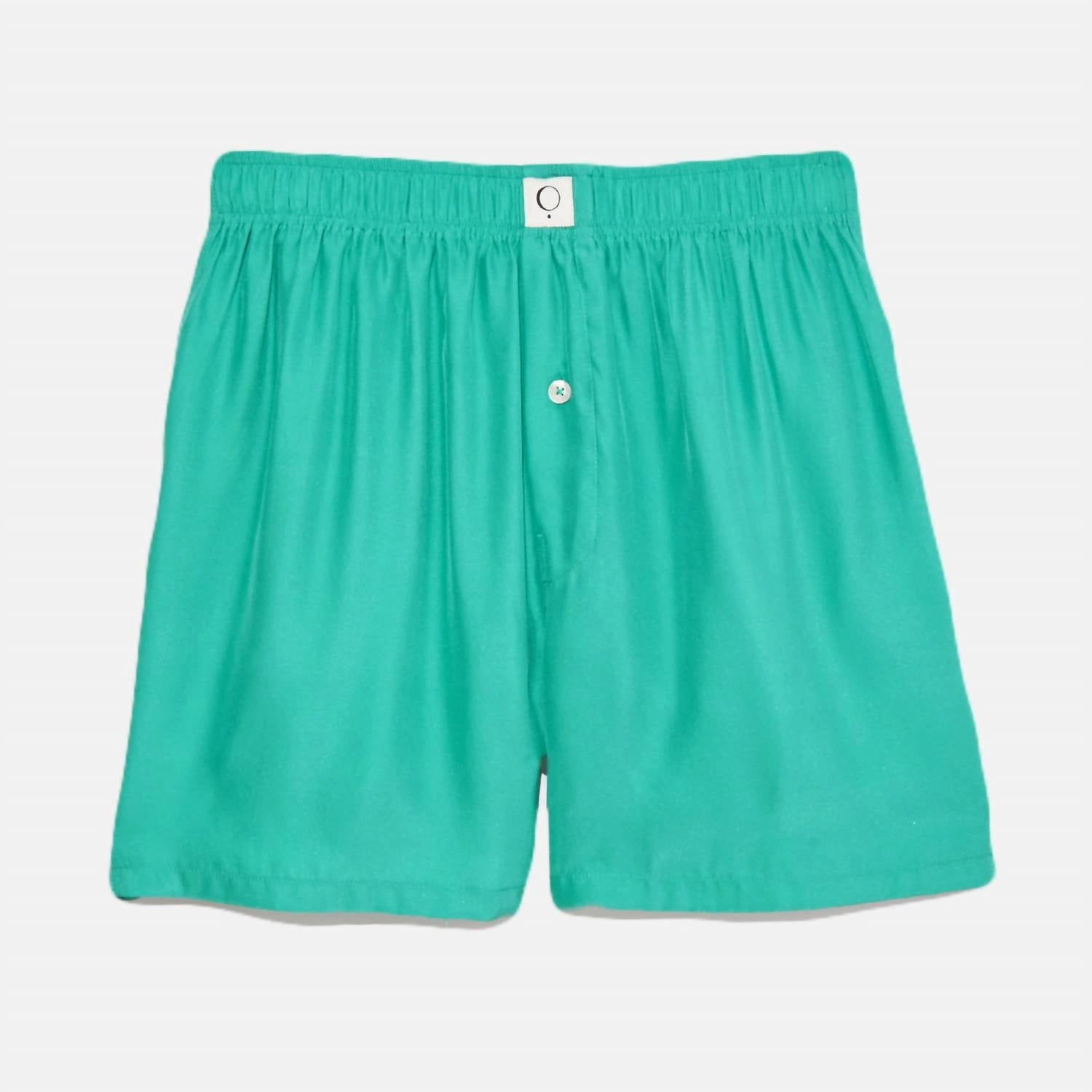 Layered Hem Details Women's Ravi Washable Silk Boxer In Emerald City