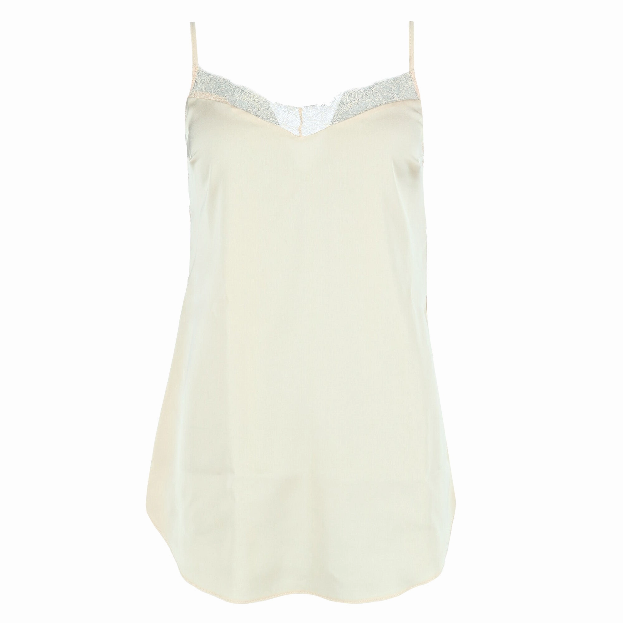 Women's Satin Slip Nightgown with Lace EasyCare Fabric Easy Care Material