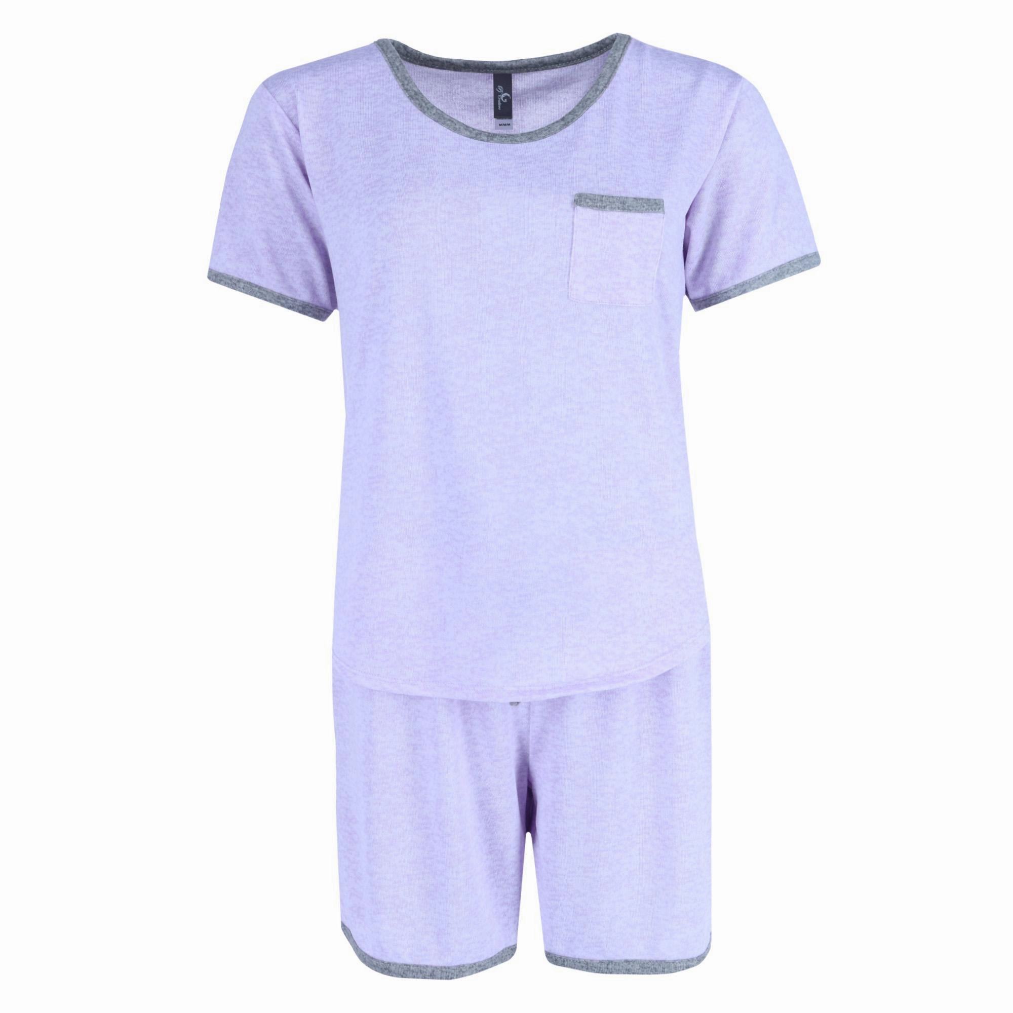 Women's Solid Short Pajama Set Moisture wicking