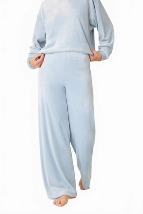 Women's Spread Love Velour Pants In Pale Blue MoistureWicking Technology Universal Sizing System