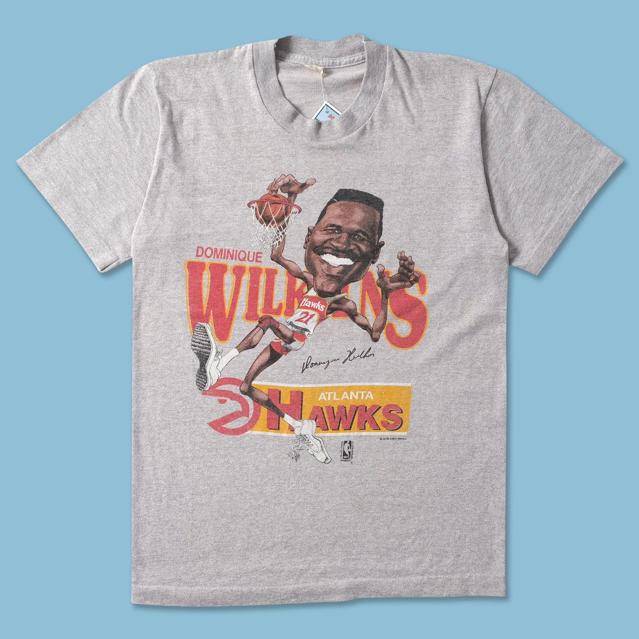 Anti Pilling Surface light layering Women's Atlanta Hawks Dominique Wilkins T-Shirt Small