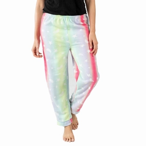 Womens Fleece Pajama Pants Stars Stretch waistband