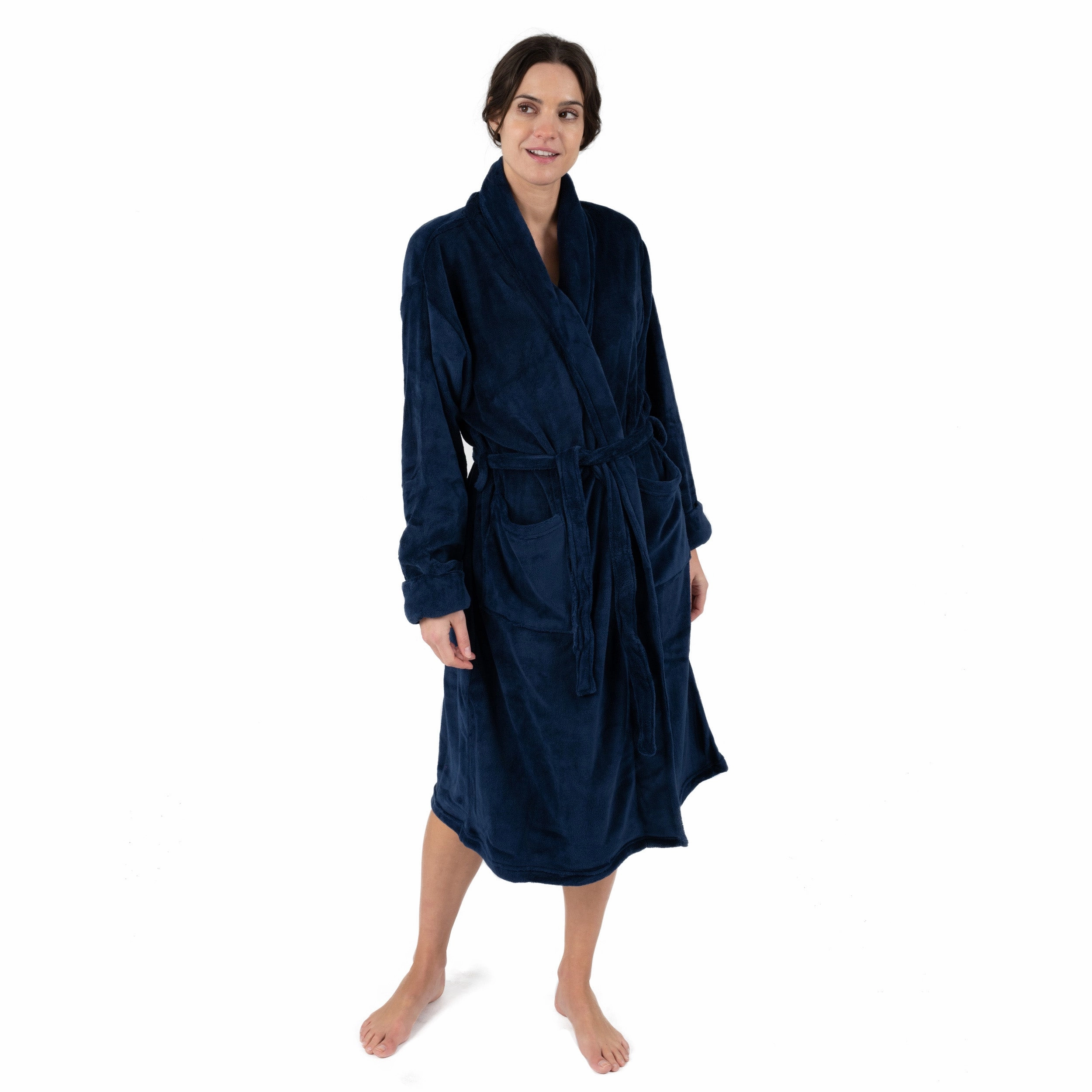 Skin Friendly Fabric High Elasticity Fabric Womens Fleece Robe