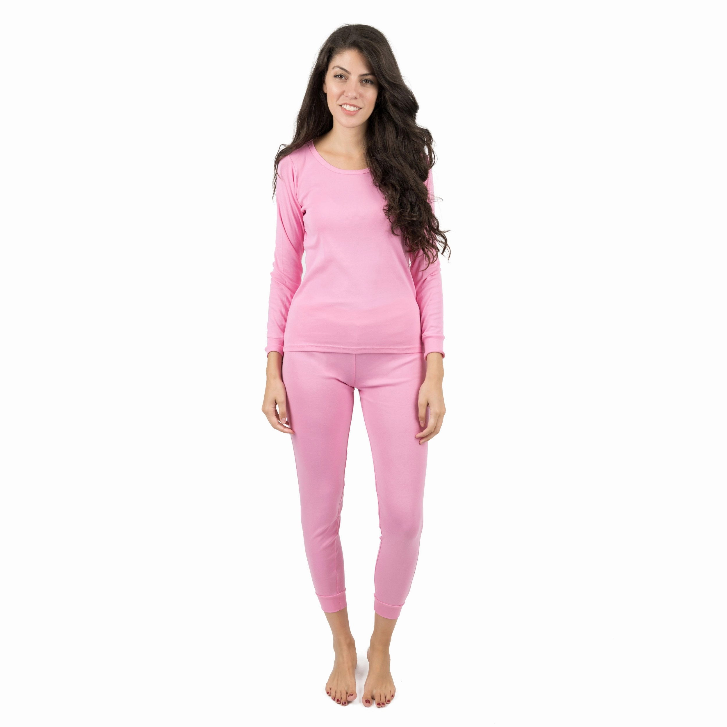 Womens Two Piece Cotton Pajamas Classic Solid Color Breathable Mesh Panels