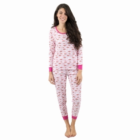 Womens Two Piece Cotton Pajamas Rainbow Quick Dry Technology Double Stitched Edges