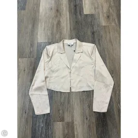 YarnDyeStripe Basic Tee Blouse Long Sleeve By L??academie In Cream, Size: M