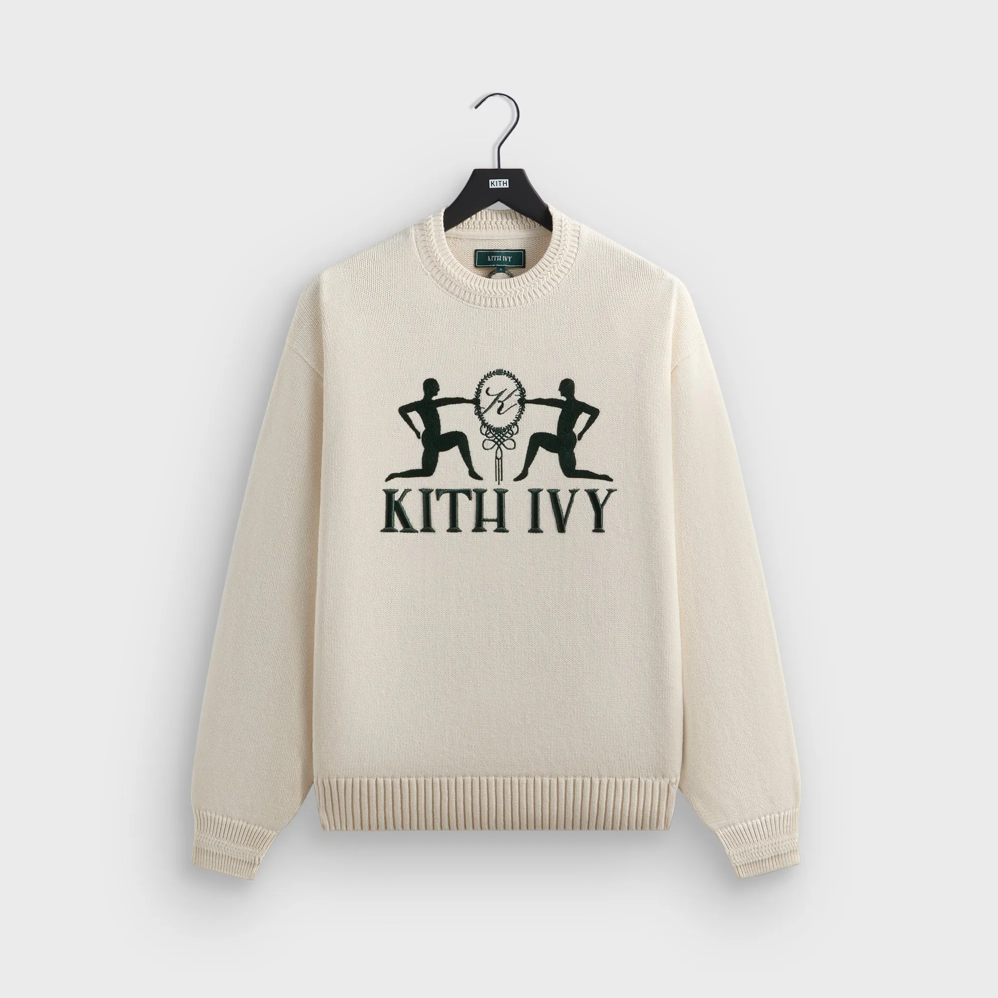 Kith Ivy Emblem Crewneck Sweater - Sandrift Relaxed Style Cozy Look