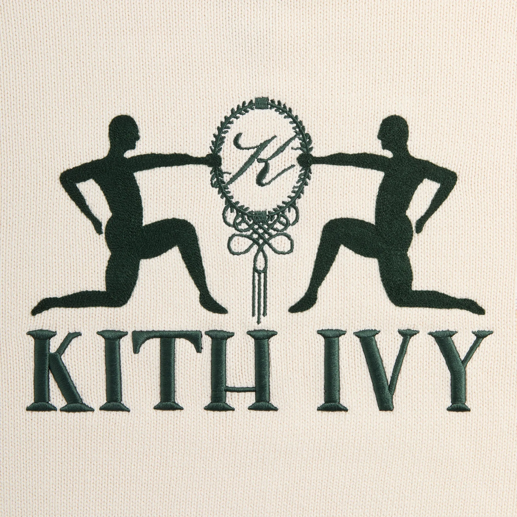 Kith Ivy Emblem Crewneck Sweater - Sandrift Knitted Look