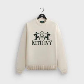 Kith Ivy Emblem Crewneck Sweater - Sandrift Relaxed Style Cozy Look