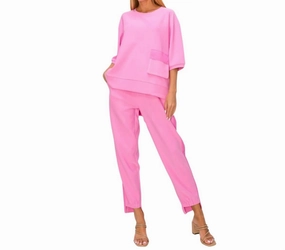 Skin Friendly Seams Katie And Karen Knit Crepe Set In Pink