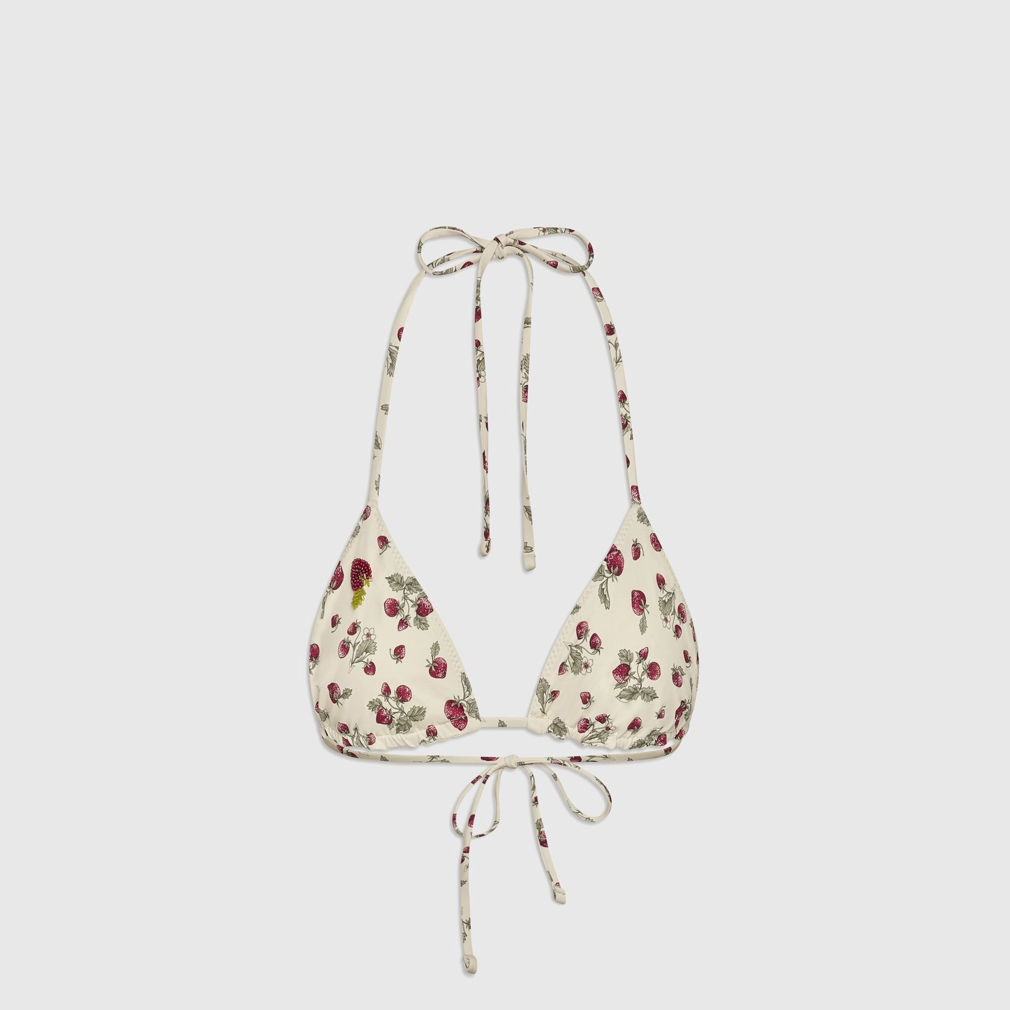 animal-print Low Maintenance Frankies Bikinis Nick Beaded Top - Strawberry Field Print