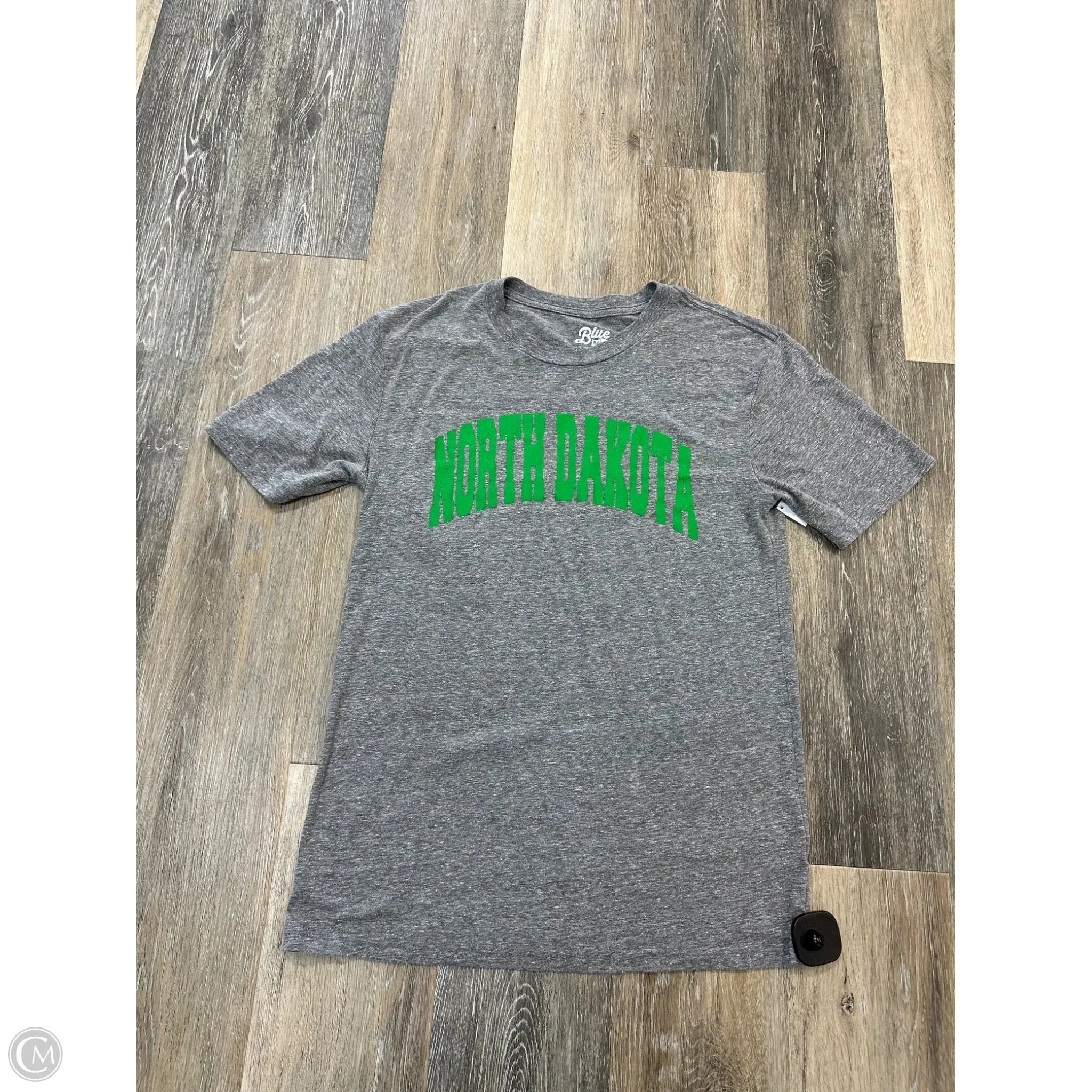 Breathable back panel Top Short Sleeve By Blue In Grey, Size: S