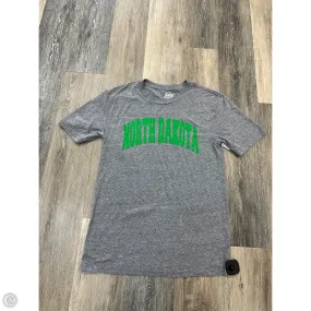 Breathable back panel Top Short Sleeve By Blue In Grey, Size: S