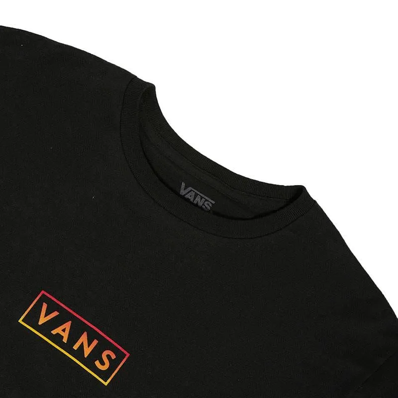 Vans Classic Easy Box T-Shirt - Black/True Red/Golden Yellow High Density Fabric Day-to-Day Comfort