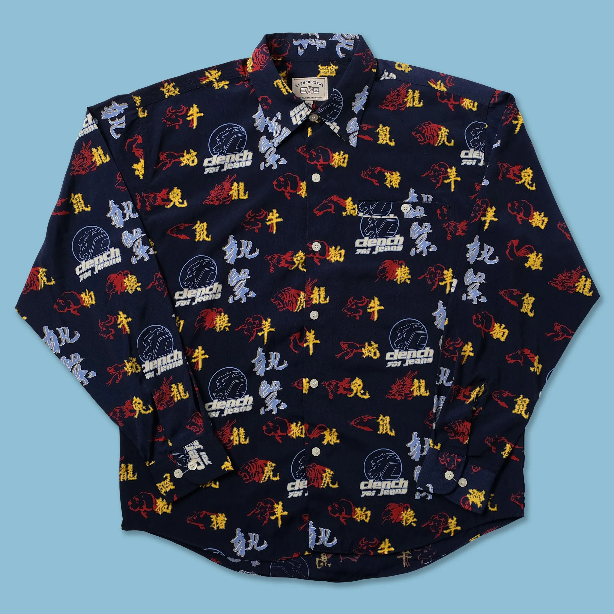 Y2K Clench Pattern Shirt Large Premium Finish